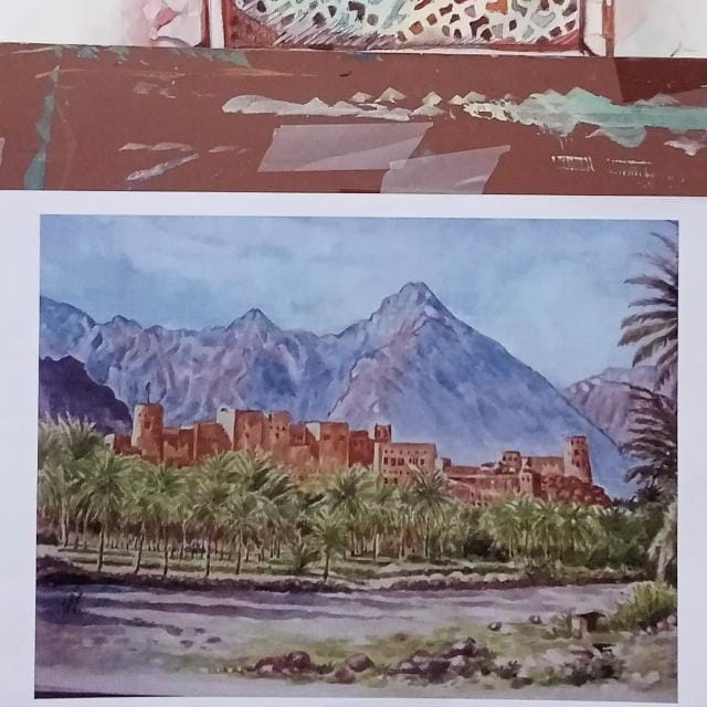 الساجواني3-1 الفنان منير الساجواني سفر مع ذاكرة الفن التشكيلي في سلطنة عمان